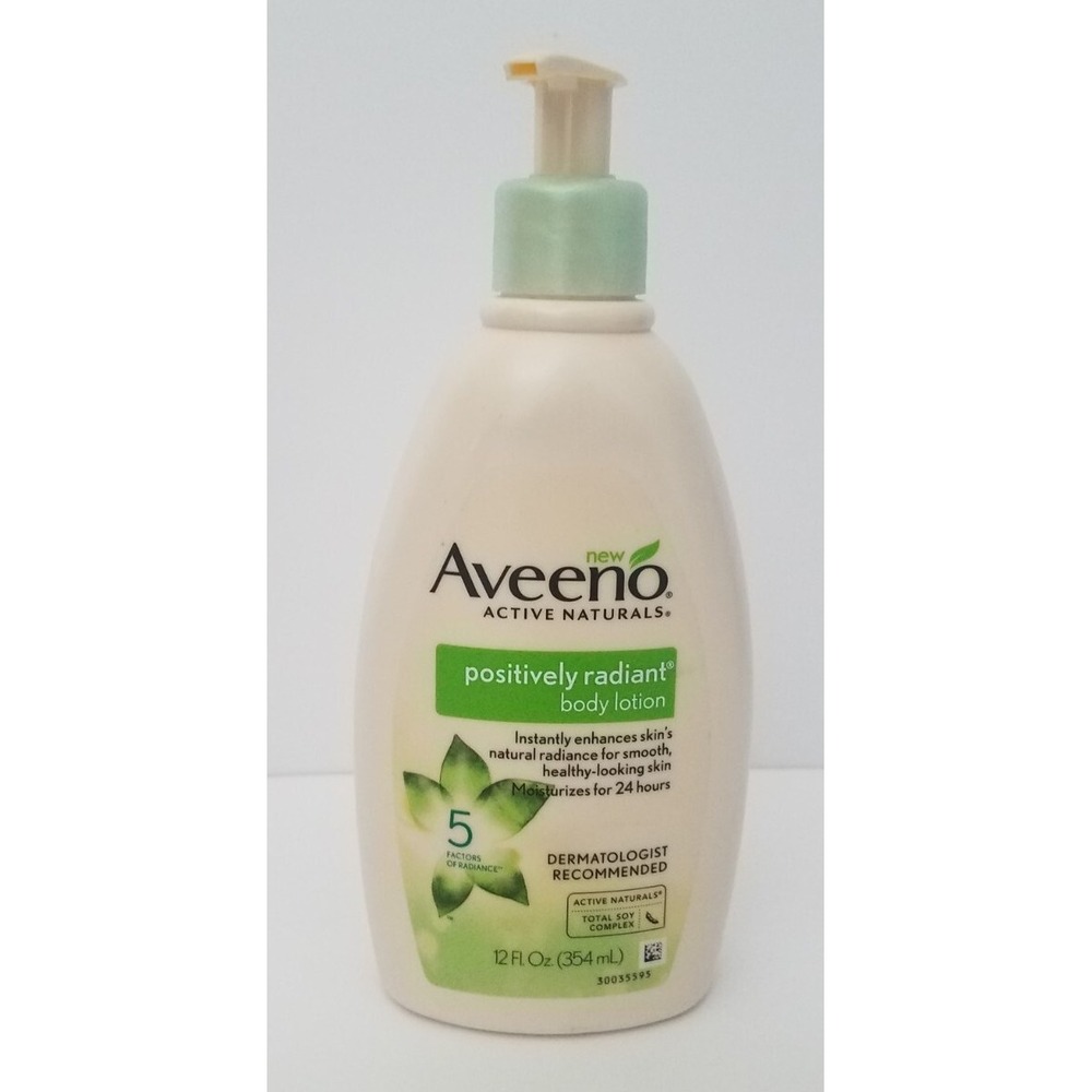 AVEENO Positively Radiant Body Lotion 5 Factors of Radiance Moisturize 12 OZ NEW